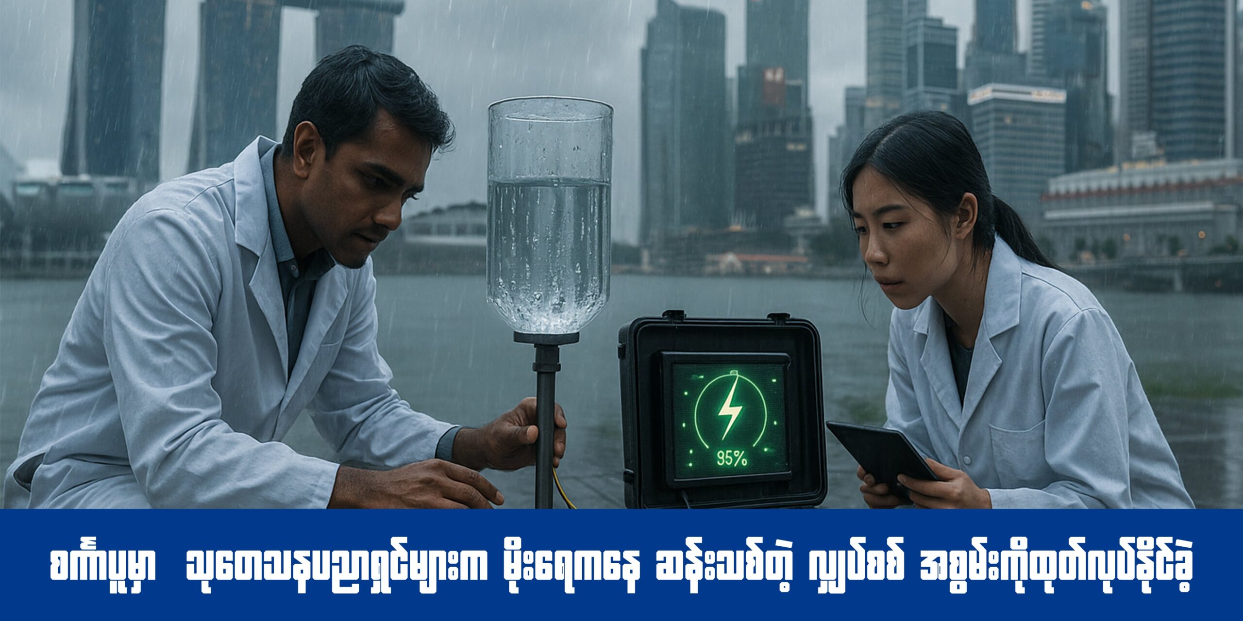 စင်္ကာပူမှာ သုတေသနပညာရှင်များက မိုးရေကနေ ဆန်းသစ်တဲ့ လျှပ်စစ် အစွမ်းကိုထုတ်လုပ်နိုင်ခဲ့